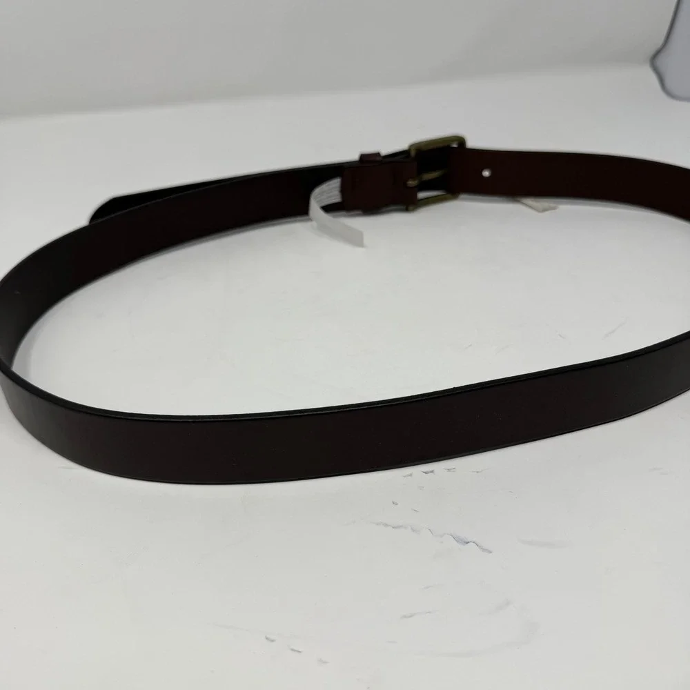 Madewell Leather Classic Buckle Belt Dark Brown Women Size 40 NE805